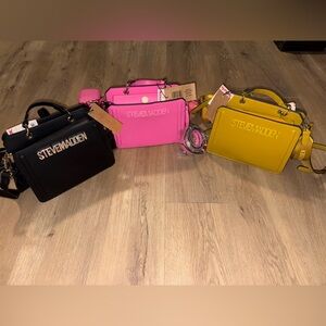 Steve Madden Crossbody Bags - Black, Pink, Yellow bundle